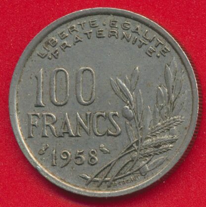 100 Francs - 1958 - Type COCHET - Chouette – Image 2