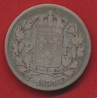 2 FRANCS 1824 W LOUIS XVIII