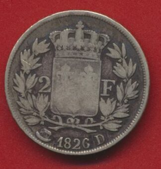 2 FRANCS 1826 D CHARLES X