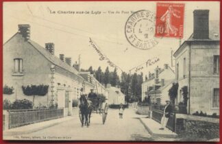 CPA LA CHARTRE SUR LE LOIR VUE PRISE DU PONT NEUF