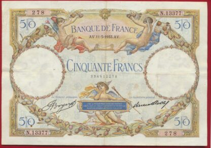 BILLET BANQUE DE FRANCE 50 FRANCS MERSON - 11-5-1933