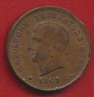 talie - Napoleon 1 r - 3 centesimi regno d italia - 1808 avers