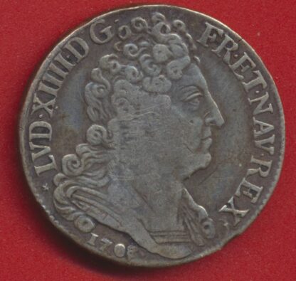 LOUIS XIV - 20 SOLS AUX INSIGNES 1708 W LILLE