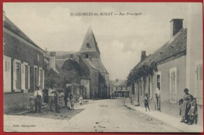 CPA 72 - sarthe - st georges du rosay rue principale