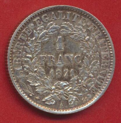 1 Franc cérès - 1871 a – Image 2