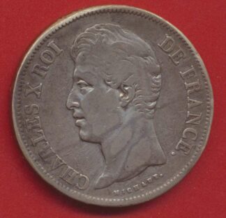 Charles X 5 francs 1830 A tranche en relief