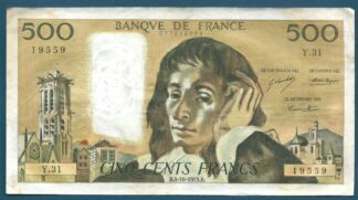 500 francs pascal 4 10 1973