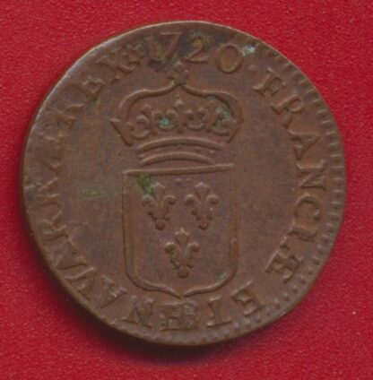 LOUIS XV - liard - 1720 - BB - Strasbourg – Image 2