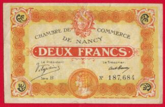 chambre de commerce de nancy 2 francs serie B
