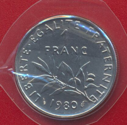 1 Franc Semeuse - 1980 - fdc – Image 2