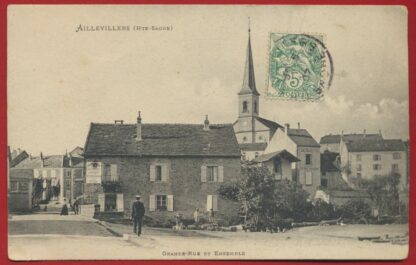 CPA Aillevillers haute saone grande rue et ensemble