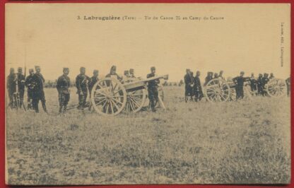 CPA Labruguiere Tarn tir de canon 75 au camp du causse