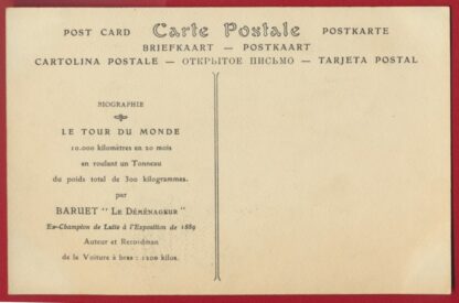 CPA  Le Tour du Monde en roulant un tonneau - BARUET - Déménageur – Image 2