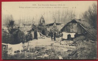 CPA Muizon Marne village africain construit par nos artilleurs grande guerre 14-18