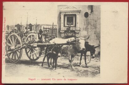 CPA Napoli costumi un carro da trasporto