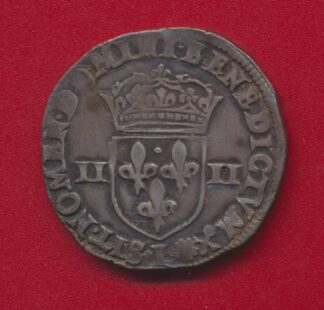 Henri IV quart d ecu argent 1595 L bayonne