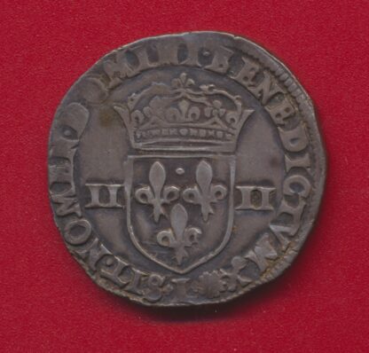 Henri IV quart d ecu argent 1595 L bayonne