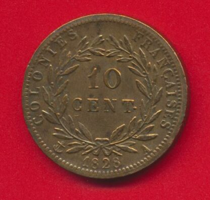 COLONIES FRANÇAISES - GUYANE - CHARLES X - 10 Centimes – Image 2