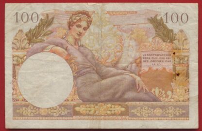 100 Francs - Trésor Public -1955 – Image 2