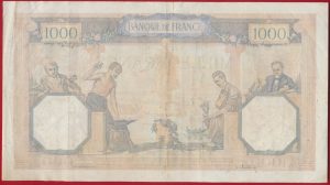 1000 francs ceres et mercure 1939