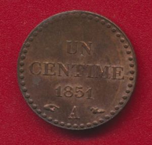 un centime dupré seconde république 1851 A paris