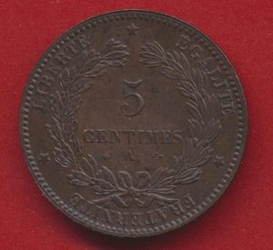 5 centimes ceres 1872 paris