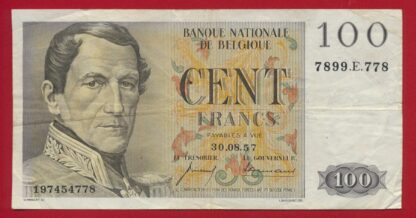 belgique-100-francs-30-08-57-4778