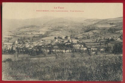 cpa-escoussens-pres-lagrugiere-vue-generale