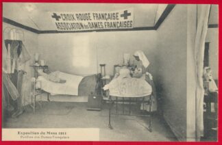 cpa-exposition-du-mans-1911-pavillon-des-dames-francaises-croix-rouge