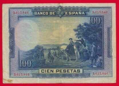 ESPAGNE - 100 Pesetas - 1928 – Image 2