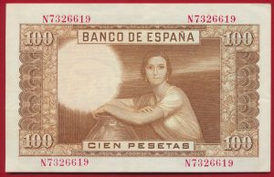 espagne banco espana cien pesetas 1953
