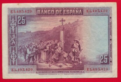 ESPAGNE - 25 Pesetas - 1928 – Image 2