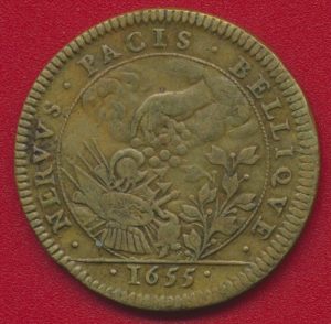 Louis XIV -jeton-guerre-succession-espagne-artois-1655-artesiae
