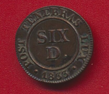 SUISSE - Canton de Genève - Six Deniers - 1833 – Image 2