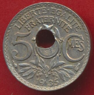 fautée 5 centimes lindauer trou décentré