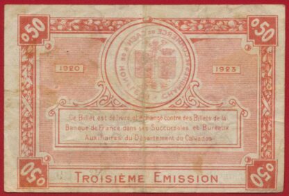 Caen et Honfleur  - 50 Centimes - 1920-1923 – Image 2