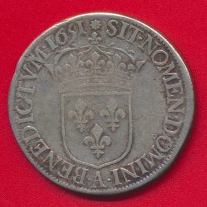 ecu-louis-xiv-1651-a-paris- meche-longue