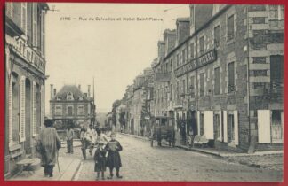 cpa-vire-rue-du-calvados-hotel-saint-pierre