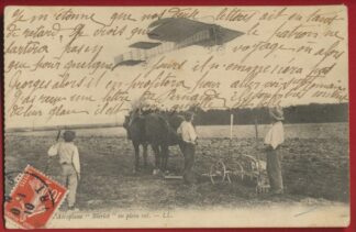 cpa-aeroplane-bleriot-plein-vol