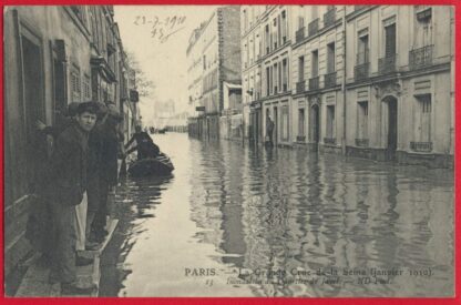 cpa-grande-crue-seine-paris-janvier-1910-effondrement-inondation-quartier-javel