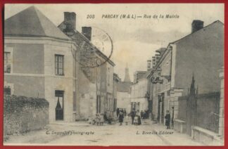 cpa parcay maine loire rue mairie