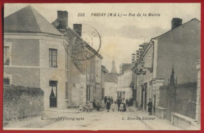 cpa parcay maine loire rue mairie