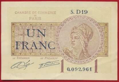 un franc chambre de commerce de paris sd19 0092961