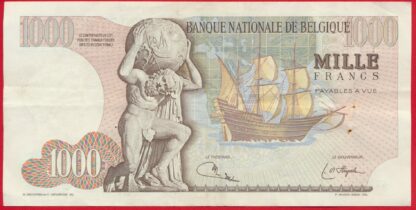 BELGIQUE – 1000 Francs – 1975 – Image 2