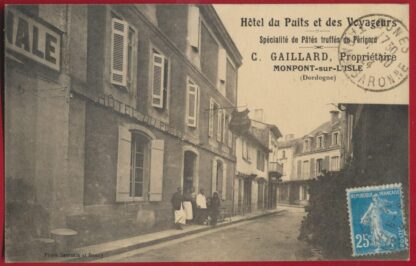 cpa-hotel-puits-voyageurs-gaillard-truffe-perigord-montpont-sur-isle-dordogne