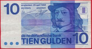 pays-bas-netherland-25-avril-1968-april-tien-gulden-10-6613