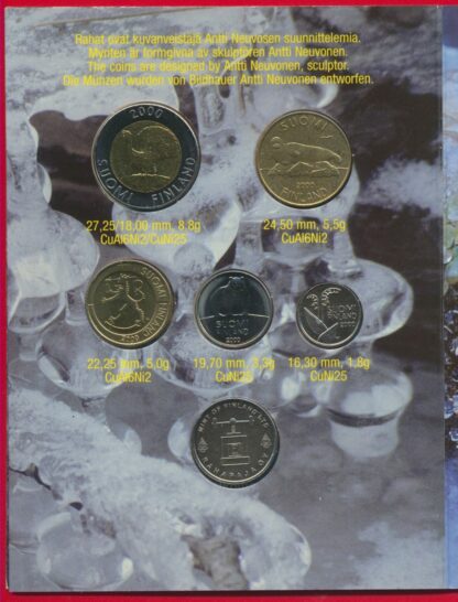 FINLANDE - Set de Monnaies  - 2000/1 – Image 3