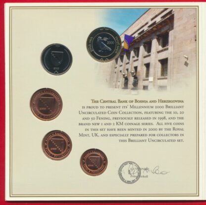 BOSNIE-HERZEGOVINE - Coffret Brilliant Uncirculated - Millenium - 2000 – Image 3