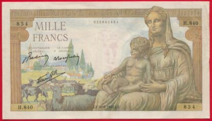 1000-francs-demeter-deesse-24-6-1942