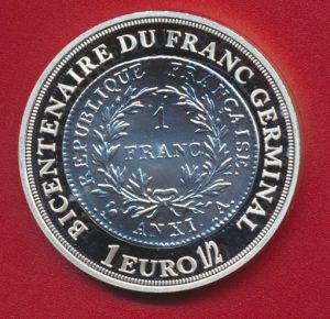 certificat-bicentenaire-franc-germinal-bonaparte-argent